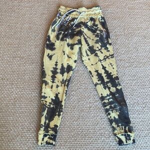 LF Kids Tie-Dye Sweatpants - Black and Yellow